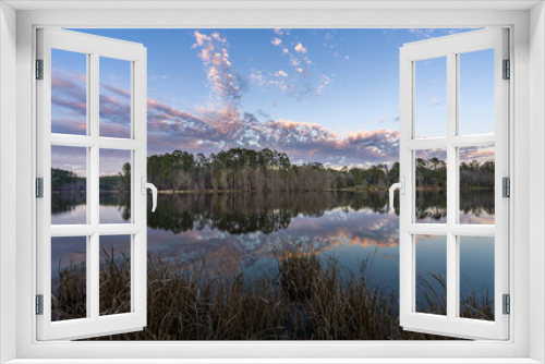 Fototapeta Naklejka Na Ścianę Okno 3D - Lake reflections in East Texas