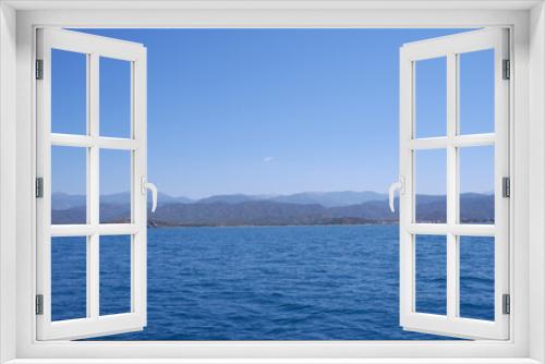Fototapeta Naklejka Na Ścianę Okno 3D - Landscape view from sailing boat