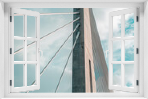 Fototapeta Naklejka Na Ścianę Okno 3D - Bridge over blue sky