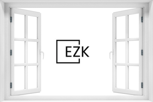 EZK Letter Initial Logo Design Vector Illustration