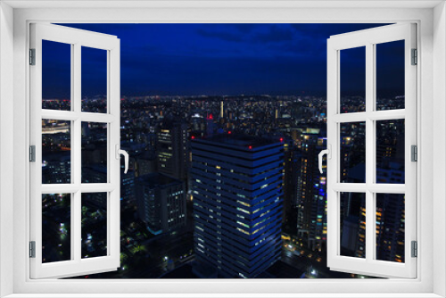 Fototapeta Naklejka Na Ścianę Okno 3D - Night View of Fukuoka, Japan