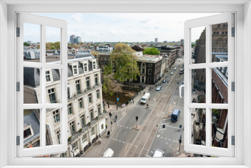 Fototapeta Naklejka Na Ścianę Okno 3D - Stadsbeeld van Amsterdam, Cityscape of Amsterdam