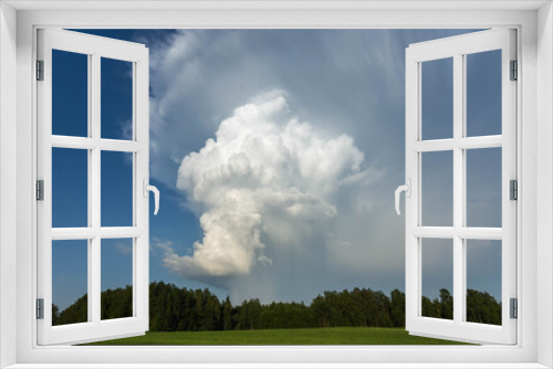 Fototapeta Naklejka Na Ścianę Okno 3D - Cumulonimbus capillatus incus cloud, isolated storm cloud