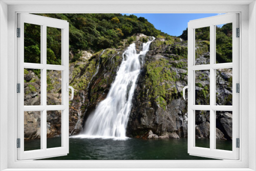 Fototapeta Naklejka Na Ścianę Okno 3D - Waterfall of Oko, Yakushima, Kagoshima, Japan