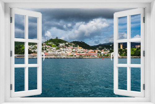 Fototapeta Naklejka Na Ścianę Okno 3D - View of Saint George town, capital of Grenada island, Caribbean region of Lesser Antilles