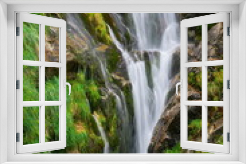 Fototapeta Naklejka Na Ścianę Okno 3D - Cadarnoxo Waterfall, Boiro, Pontevedra, spain