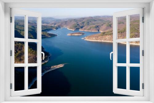 Fototapeta Naklejka Na Ścianę Okno 3D - Aerial view of Topolnitsa Reservoir, Bulgaria