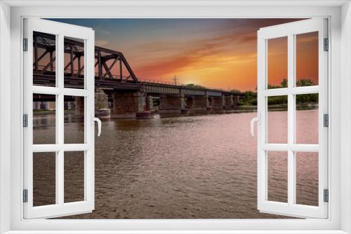 Fototapeta Naklejka Na Ścianę Okno 3D - bridge over the river
