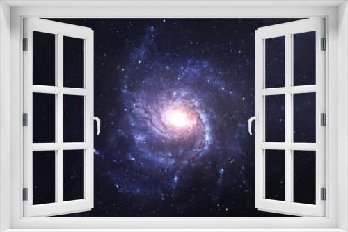 Fototapeta Naklejka Na Ścianę Okno 3D - Galaxy and constellation in deep space. Stars and far galaxies. Ultra wide wallpaper background. Sci-fi space wallpaper. Elements of this image furnished by NASA
