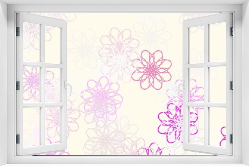 Fototapeta Naklejka Na Ścianę Okno 3D - Light Pink, Yellow vector natural layout with flowers.