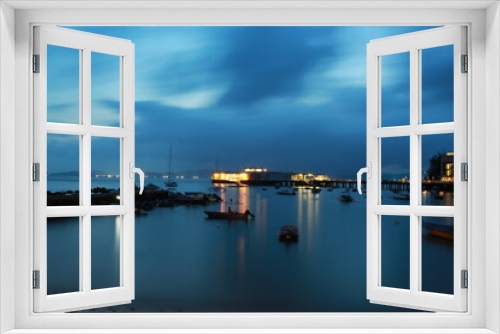 lamma island, in hong kong, view of night in suburb, outlying island