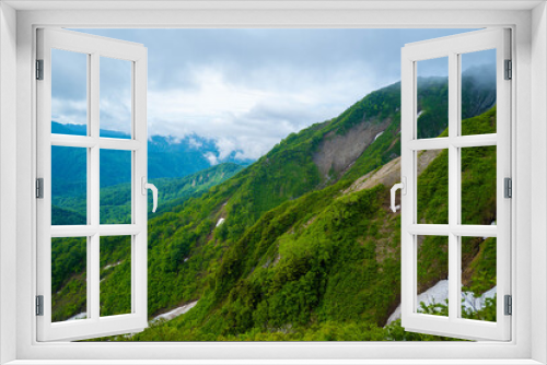 Fototapeta Naklejka Na Ścianę Okno 3D - 雨飾山 登山道の風景