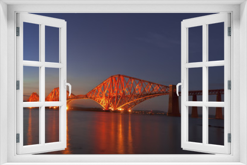 Fototapeta Naklejka Na Ścianę Okno 3D - The Forth Rail Bridge crossing between Fife and Edinburgh, Scotl
