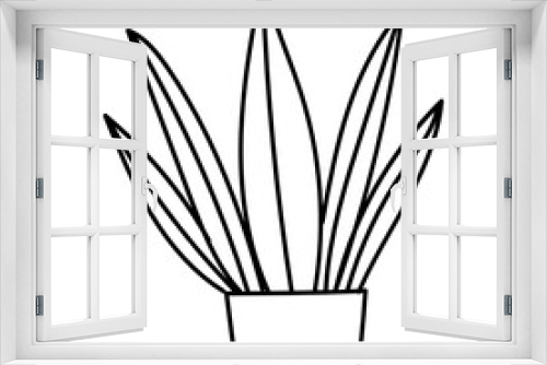 Fototapeta Naklejka Na Ścianę Okno 3D - leaves gardening line icon