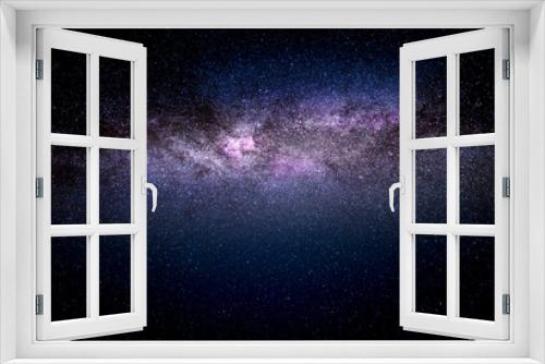 Fototapeta Naklejka Na Ścianę Okno 3D - Colored Milky Way. Night landscape of starry sky.