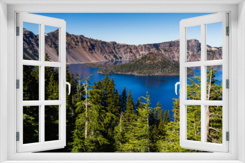 Fototapeta Naklejka Na Ścianę Okno 3D - Wizard Island, Crater Lake Oregon