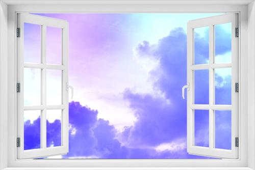 beauty abstract sweet pastel soft purple with fluffy clouds on sky. multi color rainbow image. fantasy growing light