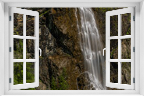 Fototapeta Naklejka Na Ścianę Okno 3D - Schleierfall waterfall near Sportgastein place between big mountains