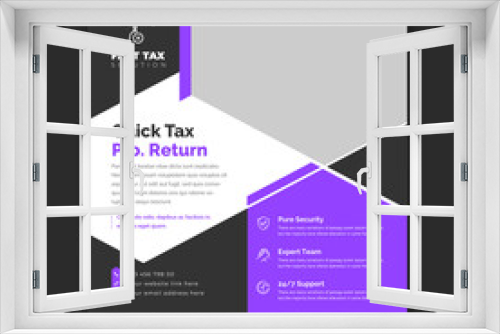 Tax return preparation Instagram post template. Tax consultation service social media post design