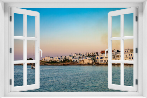 Fototapeta Naklejka Na Ścianę Okno 3D - Iconic view from the picturesque seaside village of Naousa in the island of Paros, Cyclades, Greece, during summer period