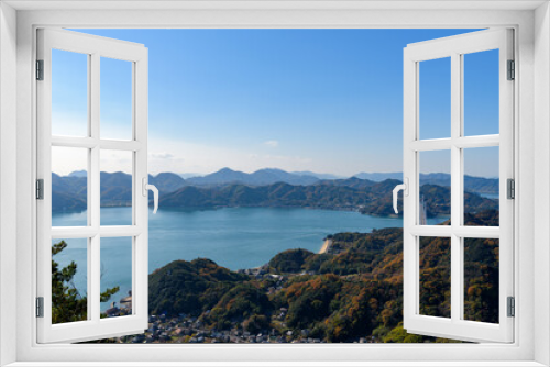 Fototapeta Naklejka Na Ścianę Okno 3D - Landscape of the Seto Inland Sea, Takamiyama Observatory in Onomichi City