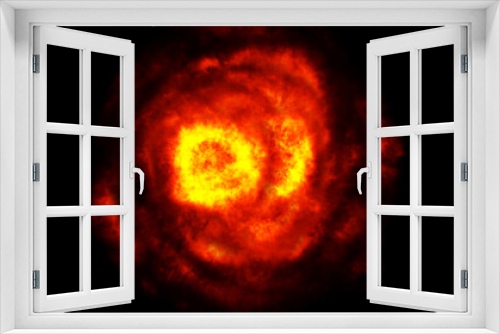 Fototapeta Naklejka Na Ścianę Okno 3D - fire flame explosion in space