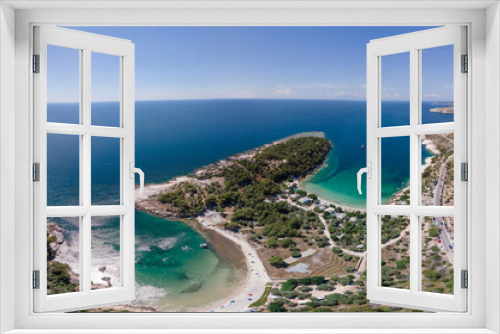 Fototapeta Naklejka Na Ścianę Okno 3D - aerial view of Alyki bay at Thassos island