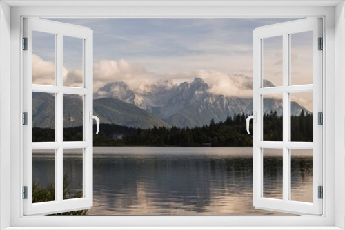 Fototapeta Naklejka Na Ścianę Okno 3D - Panorama view of Barmsee lake in Bavaria, Germany