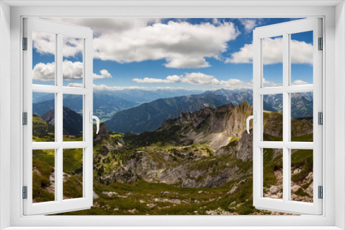 Fototapeta Naklejka Na Ścianę Okno 3D - Panorama view of Rofan mountains in Tyrol, Austria