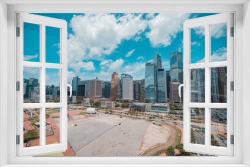 Fototapeta Naklejka Na Ścianę Okno 3D - Hong Kong cityscapes and architecture view in sunny summer