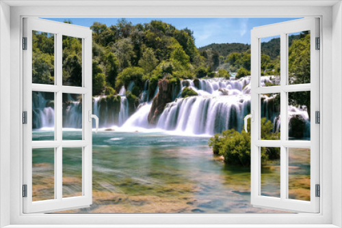 Fototapeta Naklejka Na Ścianę Okno 3D - Croatia - Krka National Park with amazing waterfalls