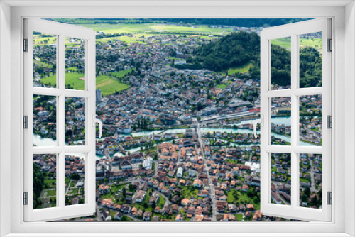 Fototapeta Naklejka Na Ścianę Okno 3D - Interlaken von Oben