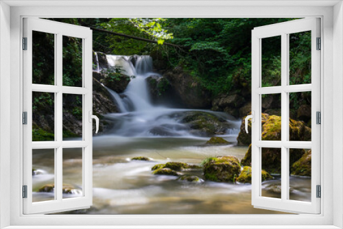 Fototapeta Naklejka Na Ścianę Okno 3D - Bachlauf Wasserfall