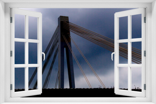 Fototapeta Naklejka Na Ścianę Okno 3D - Eine Brücke die zwei Ufer verbindet. 