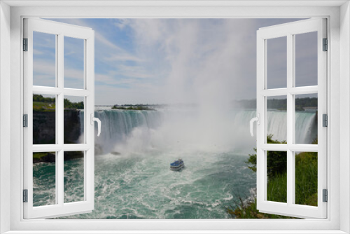 Fototapeta Naklejka Na Ścianę Okno 3D - View of Horseshoe Fall, Niagara Falls, Ontario, Canada.