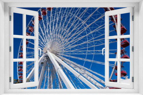 Fototapeta Naklejka Na Ścianę Okno 3D - Ferris wheel at Navy Pier in Chicago - USA