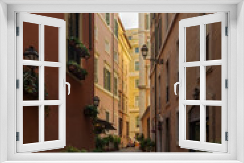 Fototapeta Naklejka Na Ścianę Okno 3D - Street of the historic center of Rome