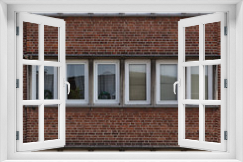Fototapeta Naklejka Na Ścianę Okno 3D - Fassade eines Wohngebäudes in Kiel