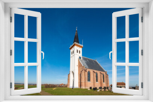 Fototapeta Naklejka Na Ścianę Okno 3D - Church Den Hoorn, Texel, Noord-Holland Province, The Netherlands