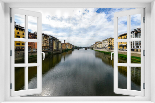 Fototapeta Naklejka Na Ścianę Okno 3D - Puente Santa Trinidad,Florencia