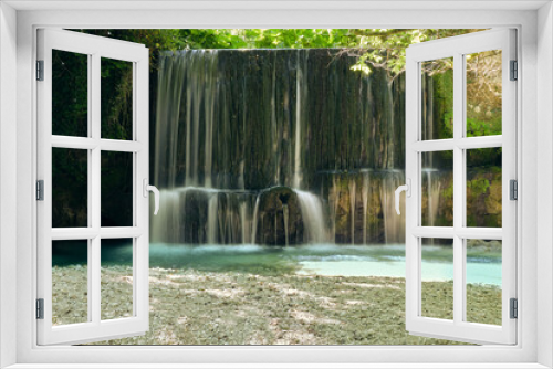 Fototapeta Naklejka Na Ścianę Okno 3D - artificial waterfall of the river alento in abruzzo