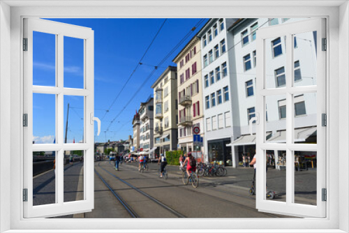 Fototapeta Naklejka Na Ścianę Okno 3D - Limmatquai Zürich