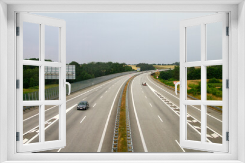 Fototapeta Naklejka Na Ścianę Okno 3D - Motorway outside Silkeborg, Denmark