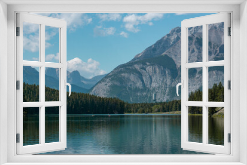 Fototapeta Naklejka Na Ścianę Okno 3D - Johnson Lake - Banff