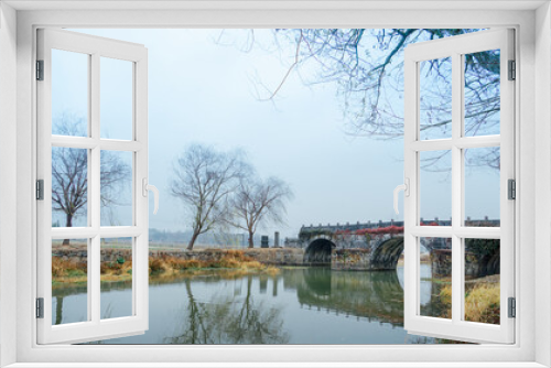 Fototapeta Naklejka Na Ścianę Okno 3D - bridge in the park