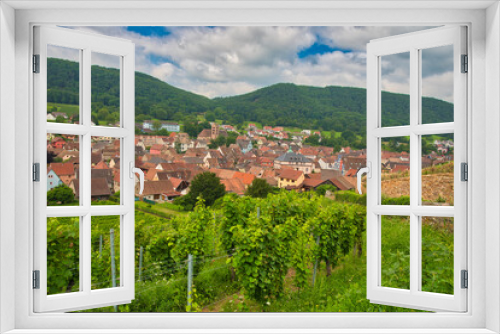 Fototapeta Naklejka Na Ścianę Okno 3D - Blick auf Soultzbach-les-Bains in den Vogesen