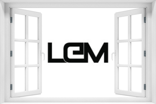 lem initial letter monogram logo design