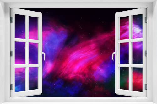 Fototapeta Naklejka Na Ścianę Okno 3D - space background. Realistic cosmos with nebula