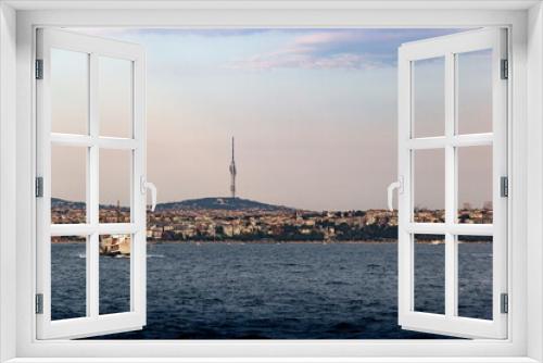 Fototapeta Naklejka Na Ścianę Okno 3D - Cruise ship on a Bosphorus, Istanbul, Turkey.
