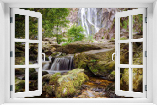 Fototapeta Naklejka Na Ścianę Okno 3D - Powerscourt Wasserfall